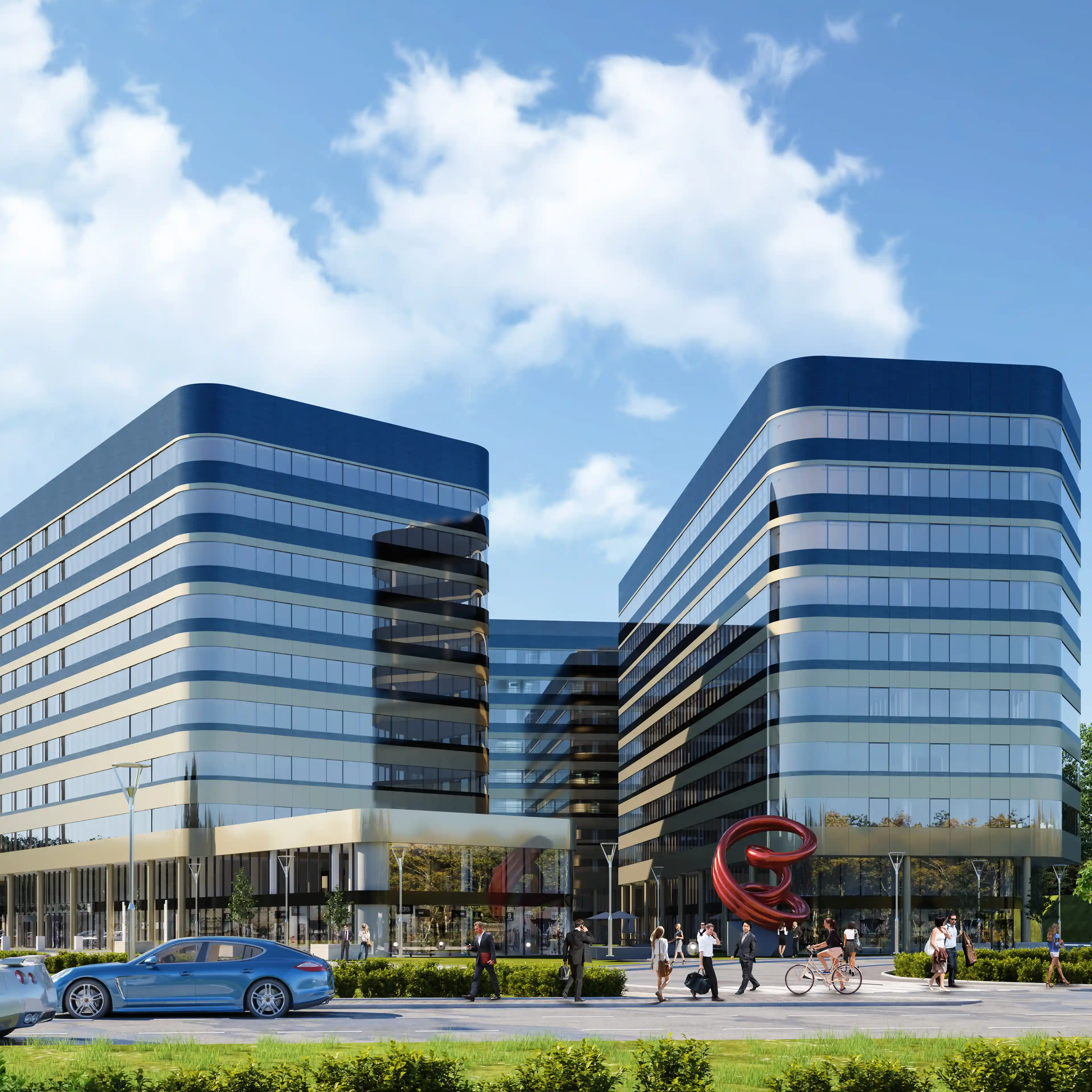 Fabryczna Office Park B1 - Biura serwisowane, Aleja Pokoju 18, Kraków, Śródmieście
