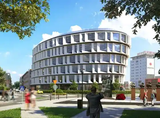 Nietypowy biurowiec w centrum Rzeszowa