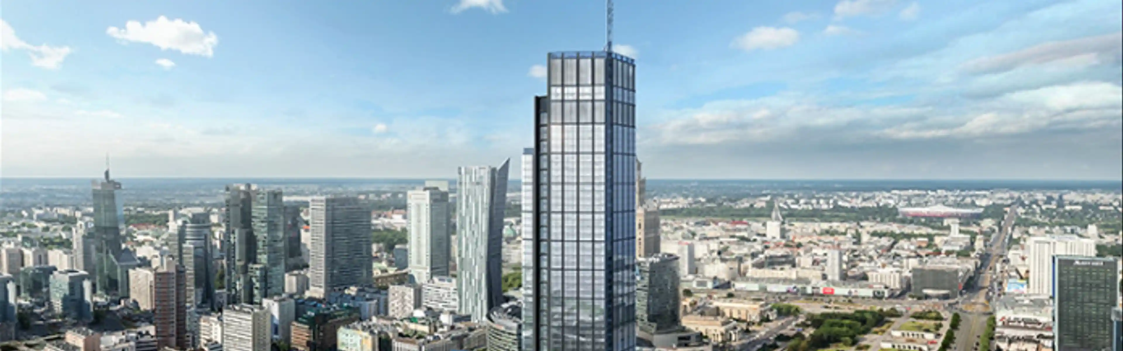 New skyscraper on the map of Warsaw